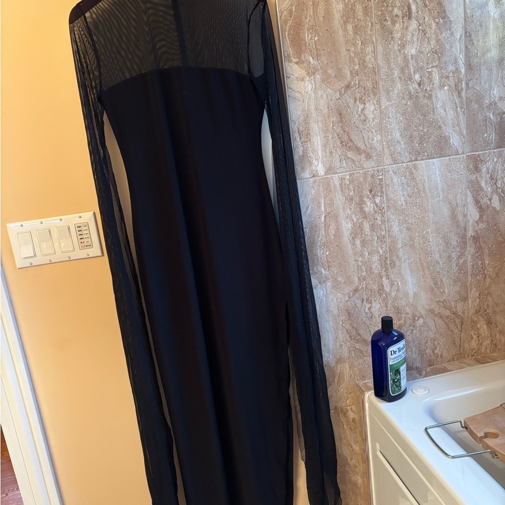 Norma Kamali Black Long Sleeve Dress